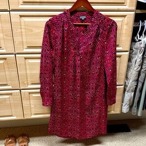 Lilla P Vibrant Red Long Sleeve Dress